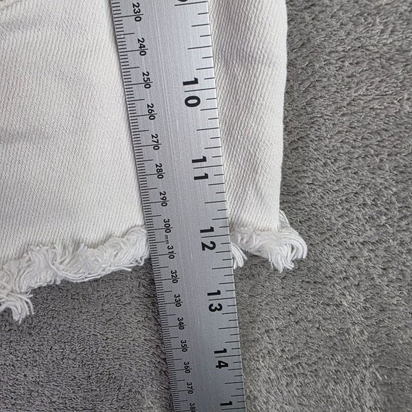 Womens Natural Reflections White Denim Shorts Vintage Stretch 3" Inseam Size 16 - Picture 9 of 11